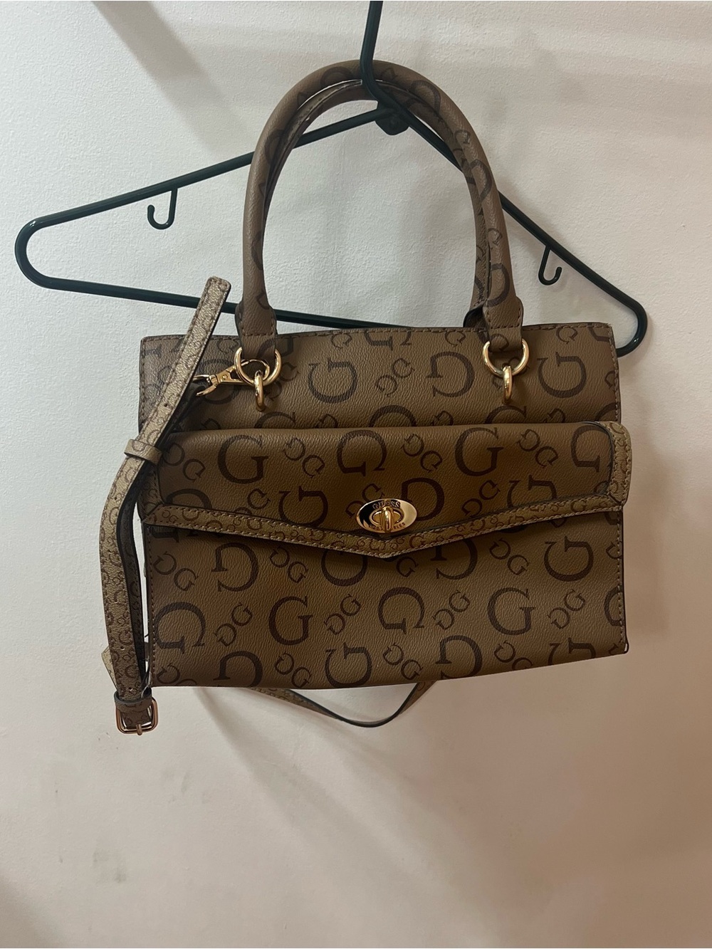 GUESS Factory Mandarina Logo Compartment Satchel